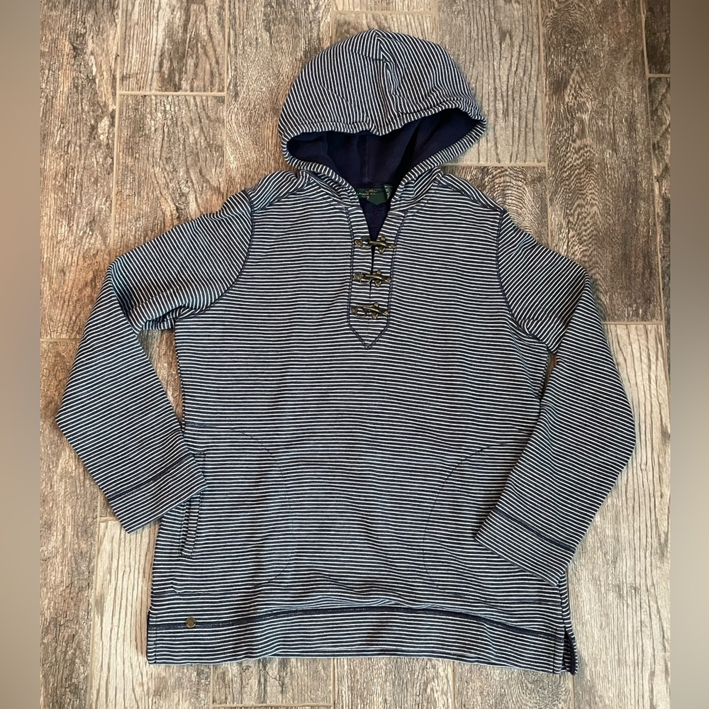 Striped Navy striped Blue women’s Hoodie large